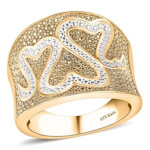 Karis 14k Gold and Silver Genuine Diamond Ring